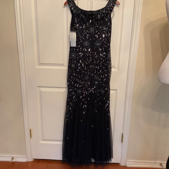 NWT Oleg Cassini Blue Navy Dress Size 10 - Picture 8 of 8